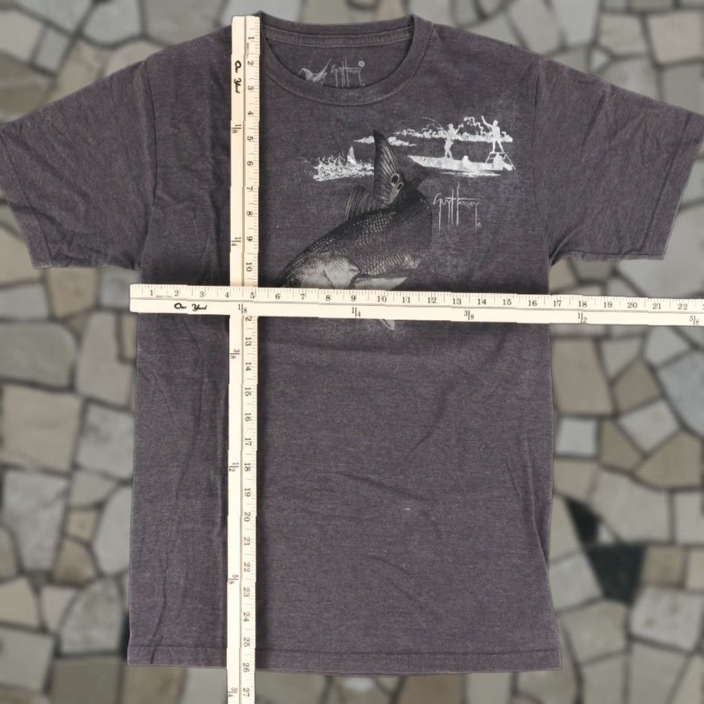 Guy Harvey Guy Harvey Redfish Solid Shirt Gray Men's S Size US S / EU 44-46 / 1 - 1 Thumbnail