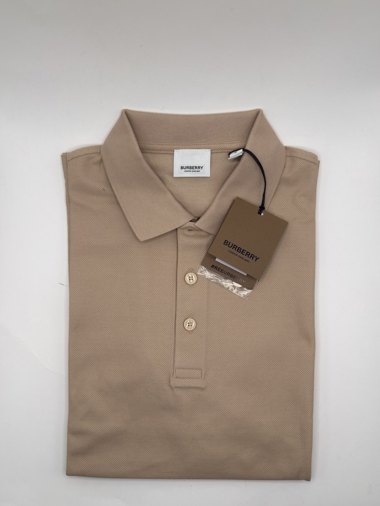 Burberry Burberry Polo Tee Shirt Soft Fawn M Size US M / EU 48-50 / 2 - 1 Thumbnail