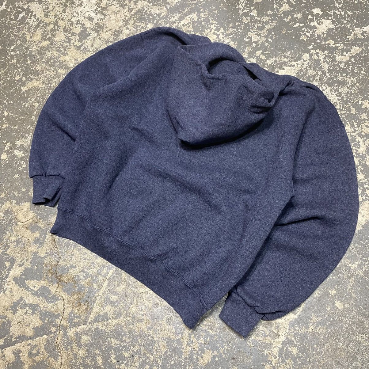 Russell Athletic × Vintage Vintage Russell Athletic Grey/Navy Blank Boxy Hoodie Size US L / EU 52-54 / 3 - 7 Thumbnail