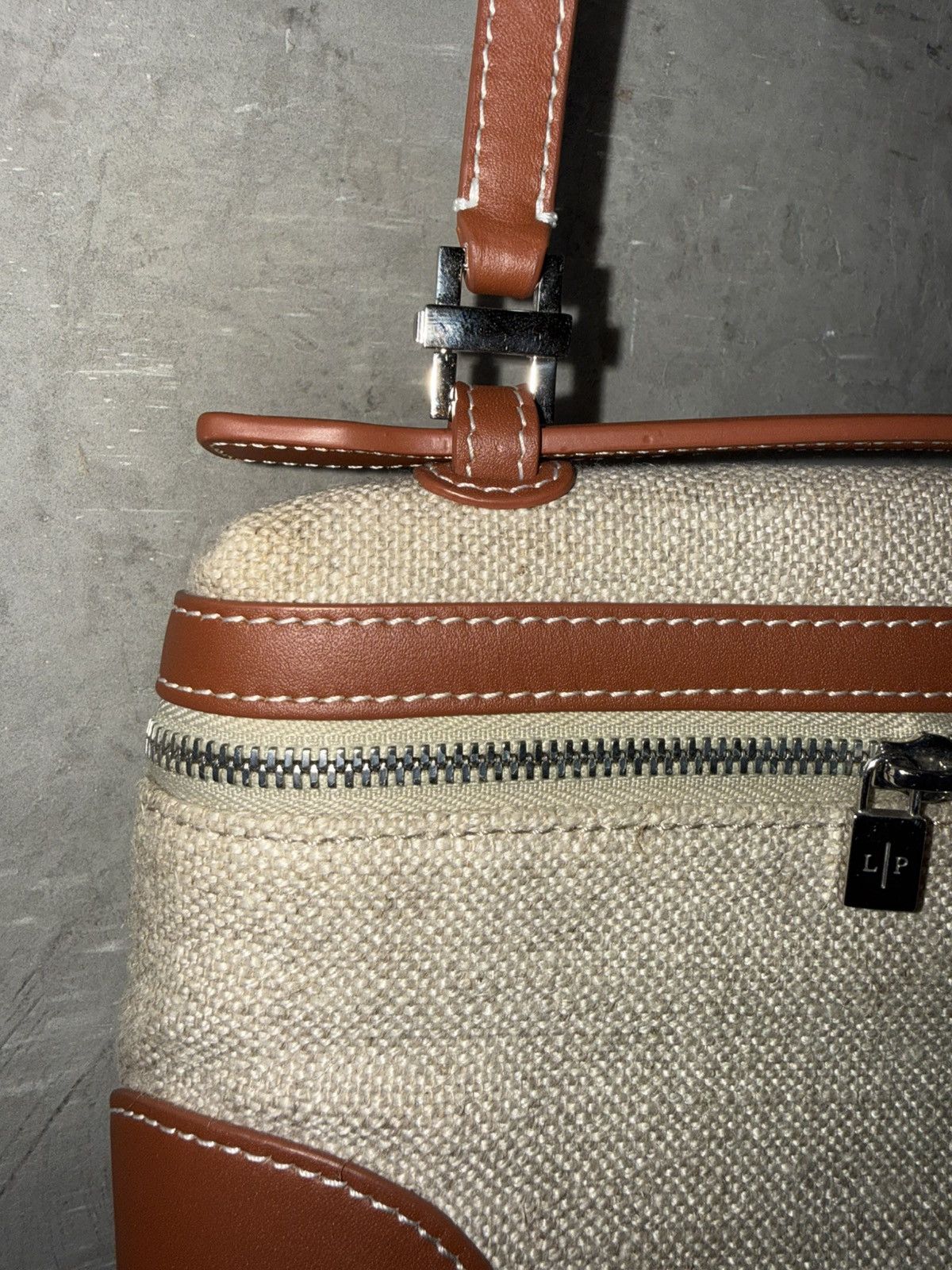 Loro Piana Loro Piana Extra Pocket L19 Canvas & Leather Top Handle Bag Size ONE SIZE - 5 Thumbnail