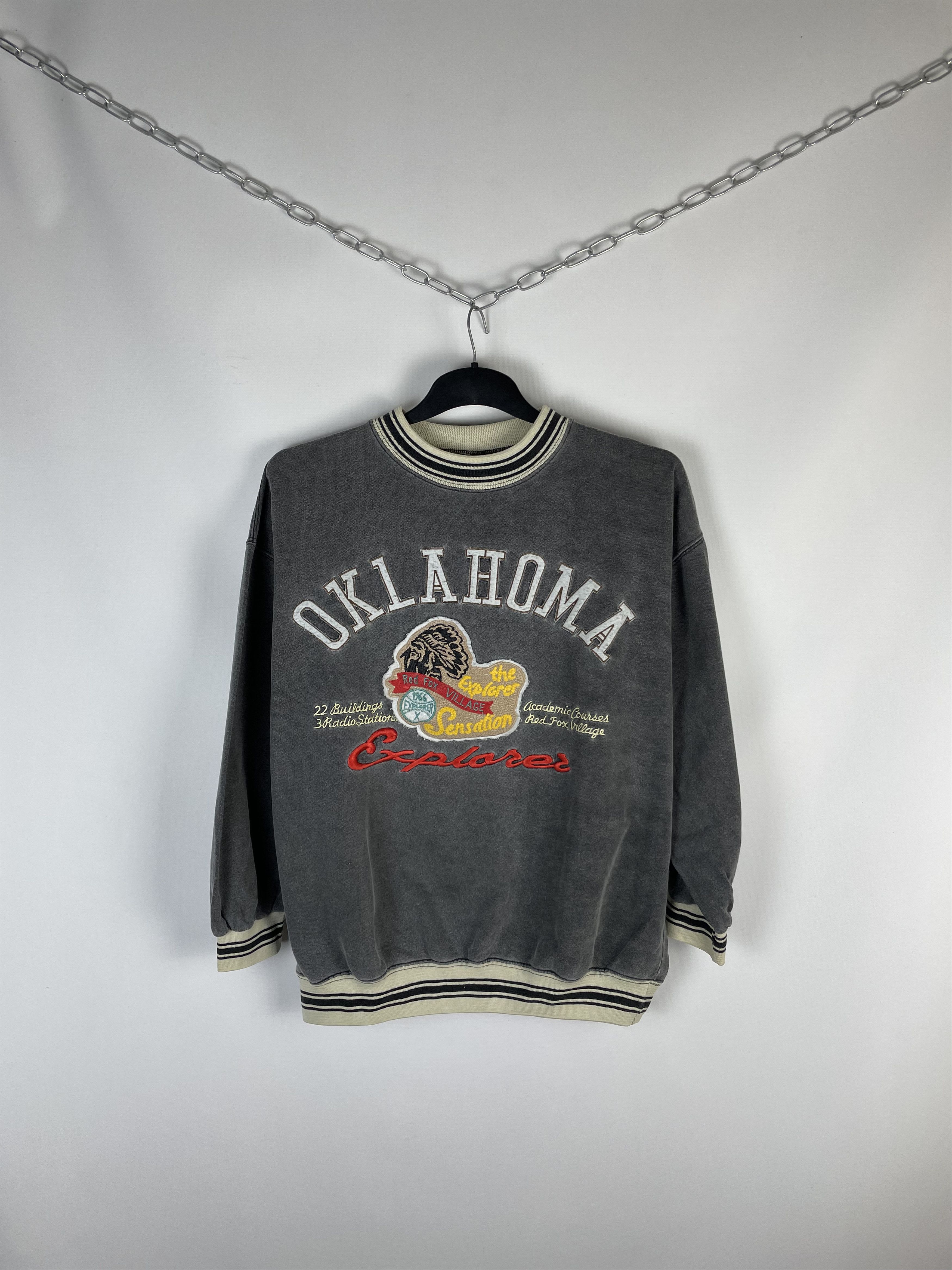 Vintage Vintage Oklahoma Sweatshirt 90s Size US M / EU 48-50 / 2 - 1 Thumbnail