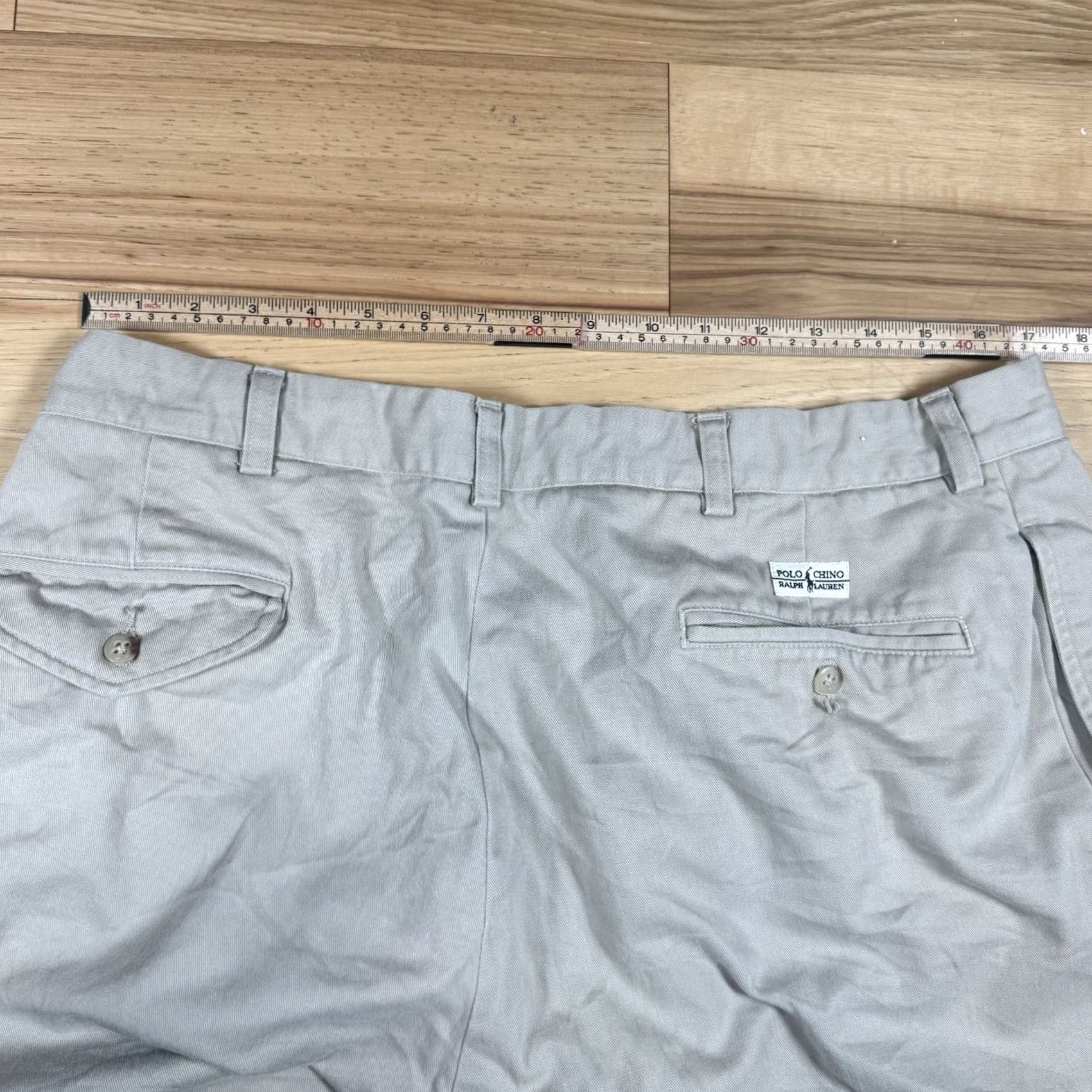 Polo Ralph Lauren VINTAGE Polo Ralph Lauren Pants Chino Cuffed Mens 34 Beige 32 Inseam 34x32 Khaki Pleated Size US S / EU 44-46 / 1 - 6 Thumbnail