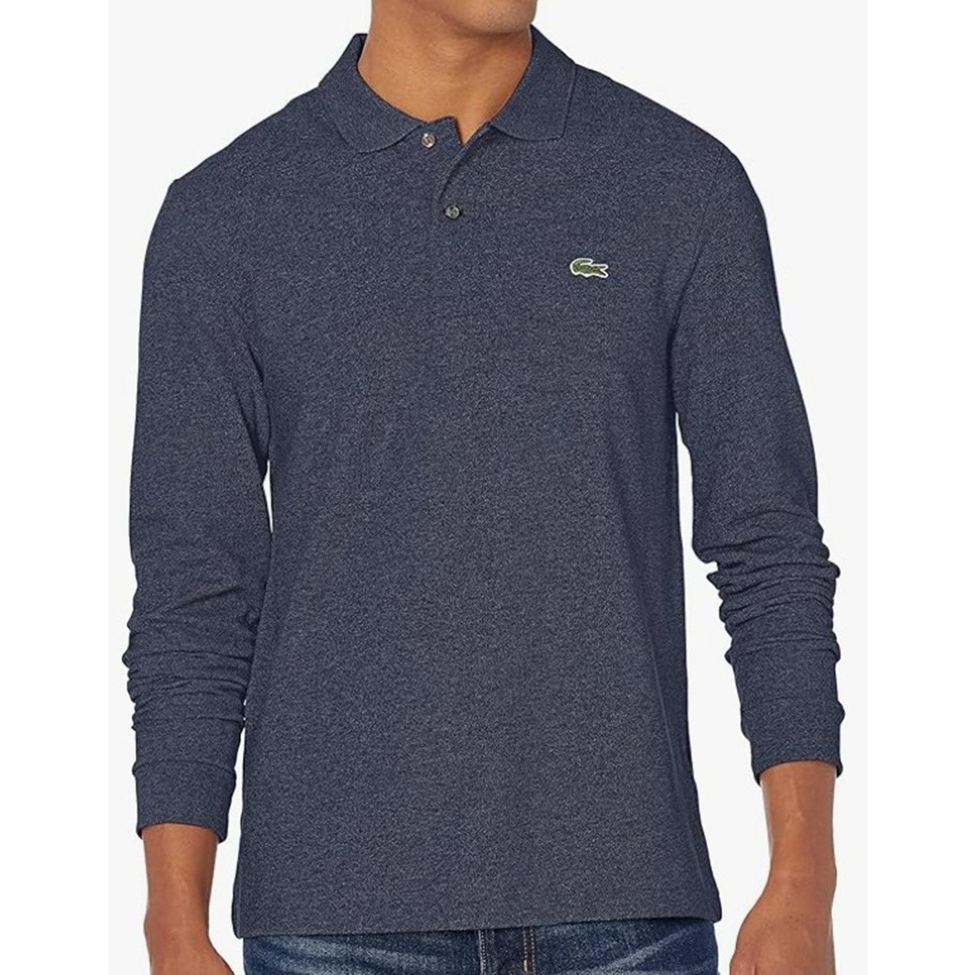 Lacoste Lacoste Mens Classic Long Sleeve Pique Polo Shirt Heather S Size US S / EU 44-46 / 1 - 1 Thumbnail