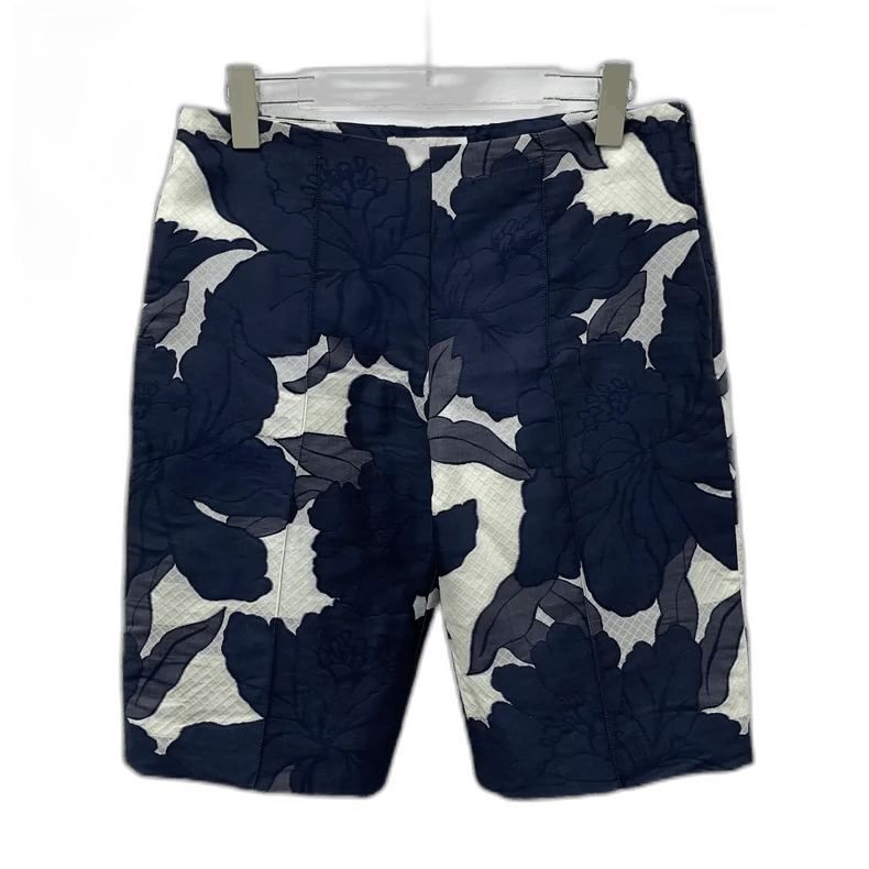 Chloe Floral Print Casual Shorts in Navy Blue Size US 36 / EU 52 - 1 Thumbnail