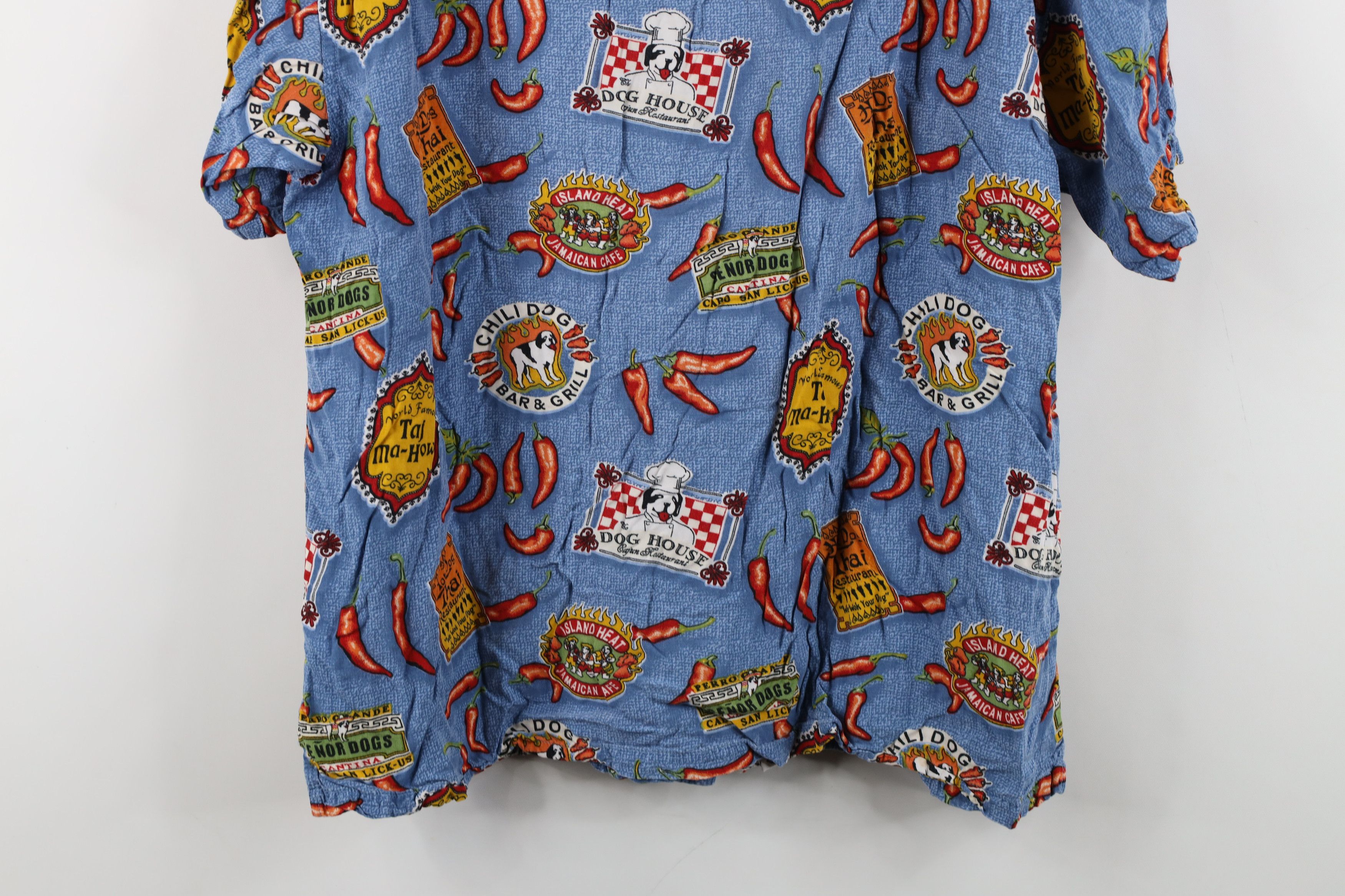 Big Dogs Vintage 90s Y2K Big Dogs Over Print Hawaiian Button Shirt Size US L / EU 52-54 / 3 - 11 Thumbnail