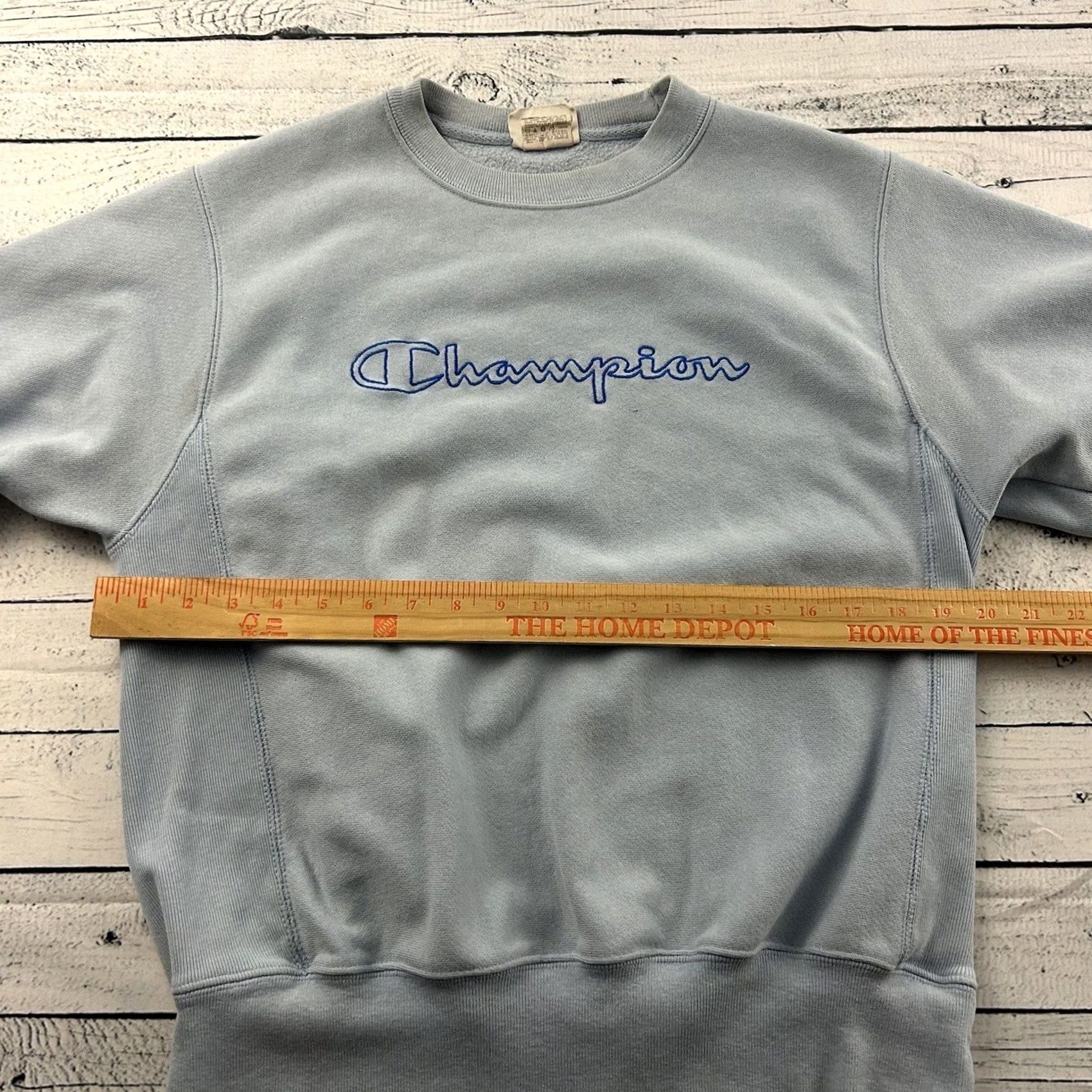 Champion Champion Reverse Weave Pullover Crewneck Sweatshirt Men S Light Blue Size US S / EU 44-46 / 1 - 6 Thumbnail