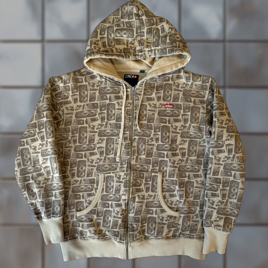 Vintage VINTAGE Circa Skateboards Jacket M Brown Full Zip Fleece Streetwear Punk AOP Mens Size US M / EU 48-50 / 2 - 1 Thumbnail