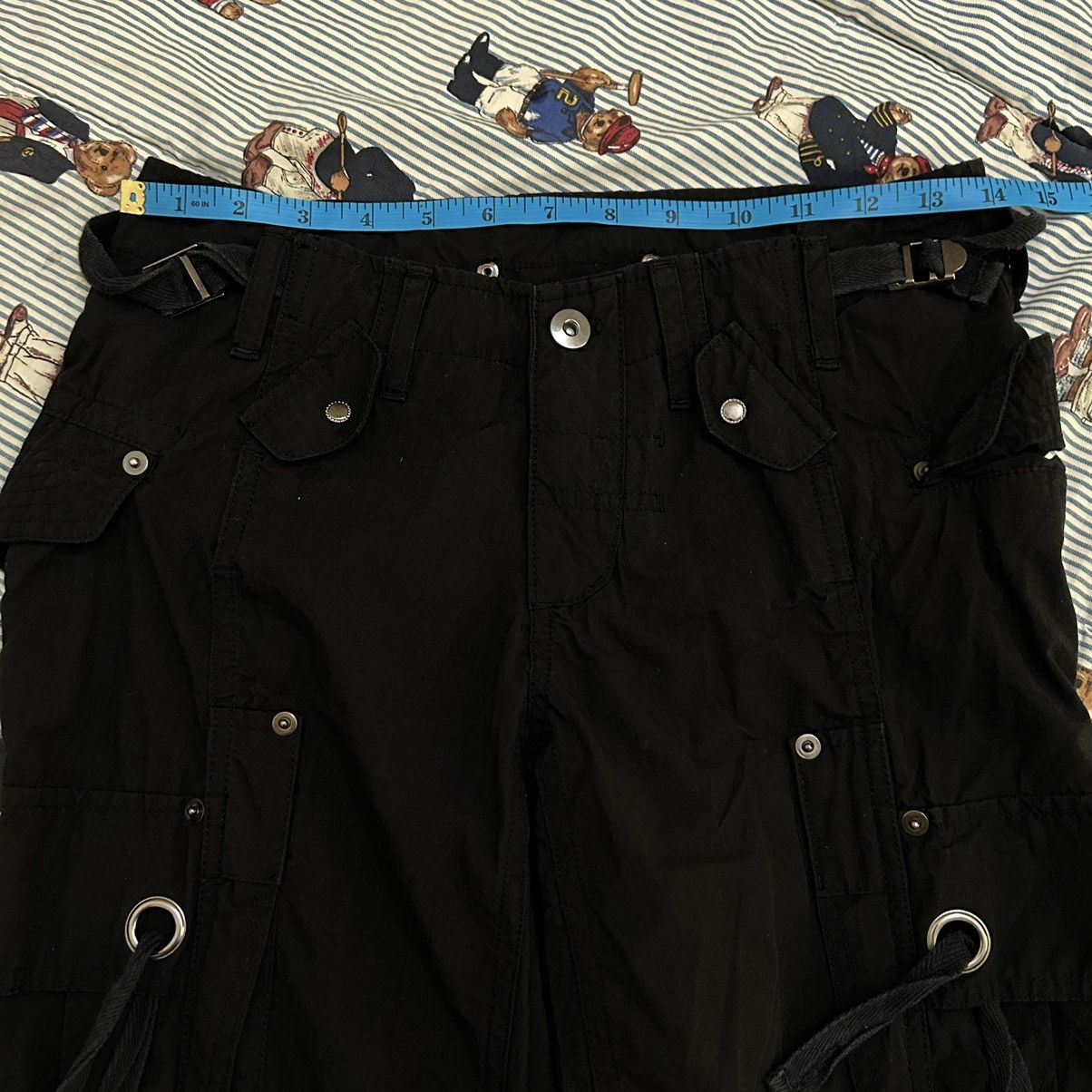 Japanese Brand Multipocket Tactical Style Black Pants Size 28" / US 6 / IT 42 - 14 Thumbnail