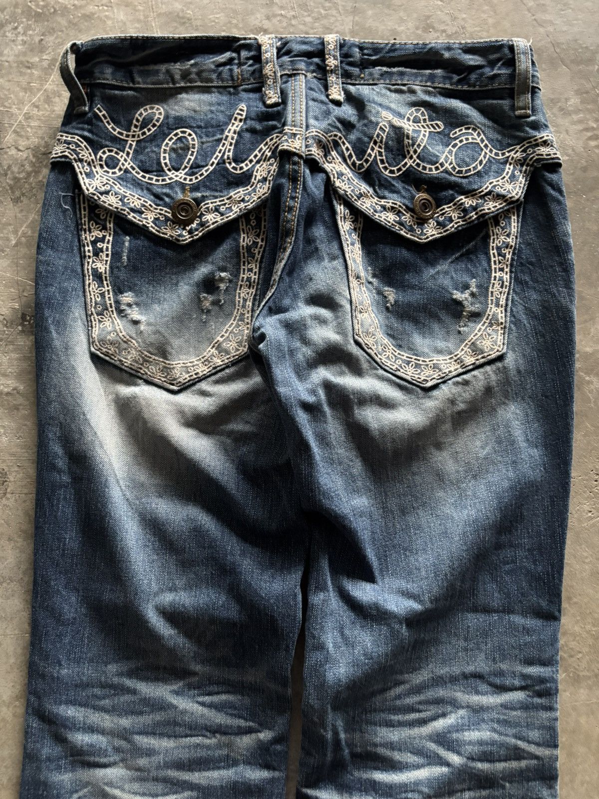 If Six Was Nine LOLITA distressed mud wash whiskered japanese grunge punk Size US 30 / EU 46 - 14 Thumbnail