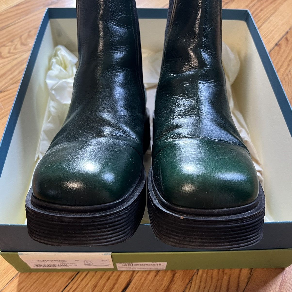 Marni Marni FW22 Green Leather Chelsea Boots Size US 9 / EU 42 - 4 Thumbnail