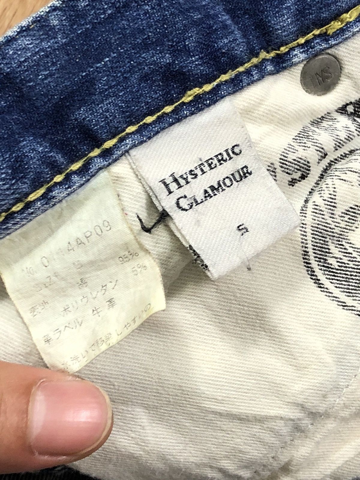 Hysteric Glamour RARE🔥VINTAGE HYSTERIC JEANS PRINTED SMALL SKINNY FIT Size 30" / US 8 / IT 44 - 18 Thumbnail