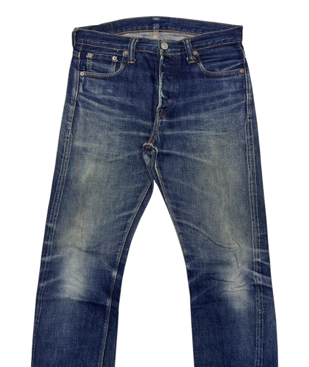 Full Count & Co. 🔥FULL COUNT SELVEDGE BLUE DISTRESSED DENIM JEANS Size US 30 / EU 46 - 6 Thumbnail
