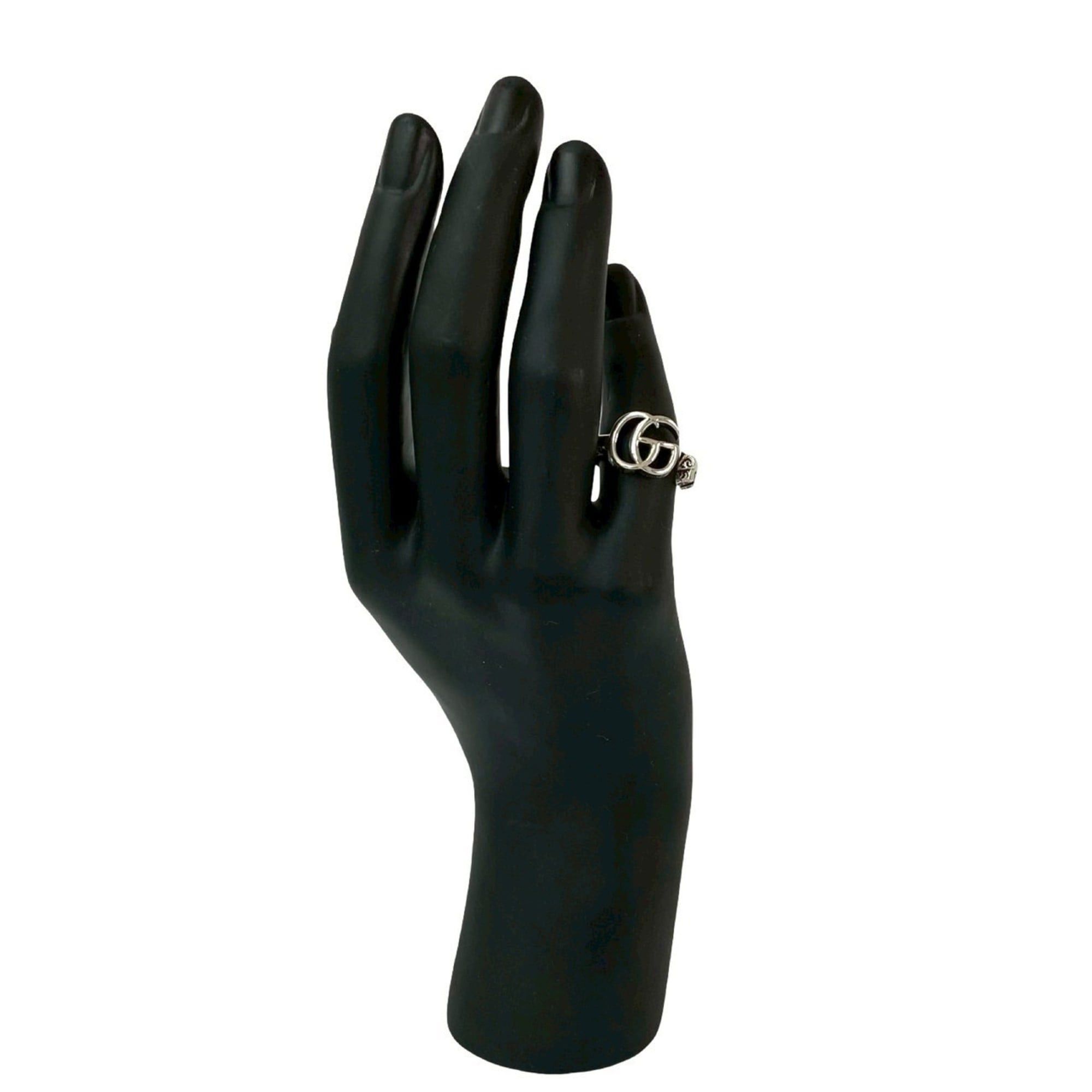 Gucci GUCCI Arabesque Double G Key Motif Silver 925 Ring, Size 13, 1675c Size ONE SIZE - 1 Thumbnail