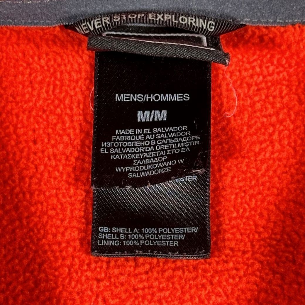 The North Face The North Face Jacket Men M Orange Gray Fleece Colorblock Outdoor Hiking Full Zip Embroidered Logo Pockets Casual Size US M / EU 48-50 / 2 - 6 Thumbnail