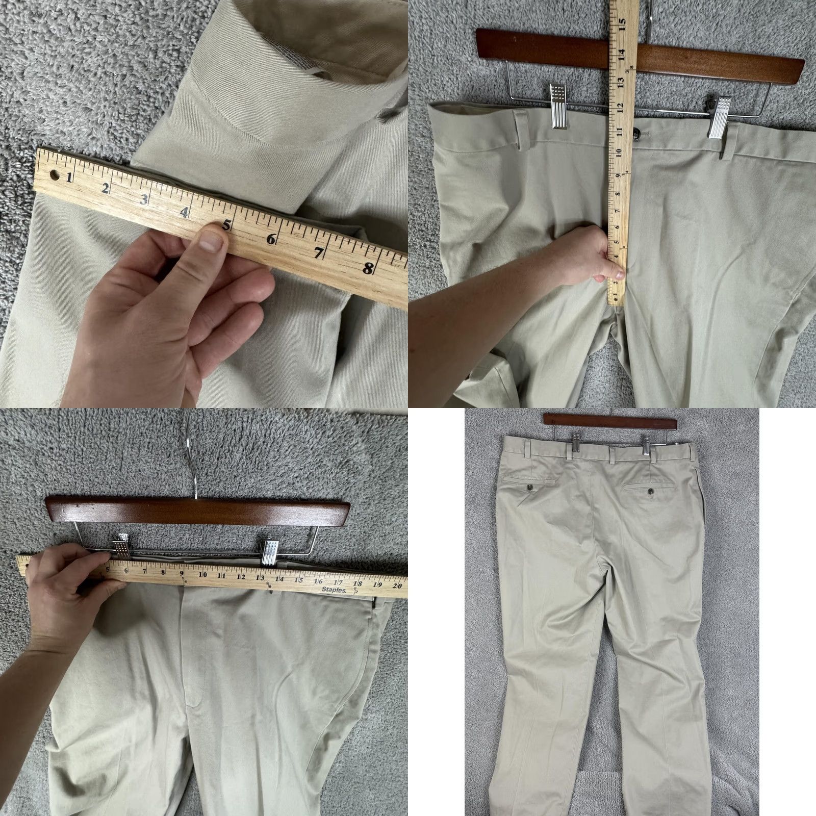 Brooks Brothers Brooks Brothers Clark Fit Advantage Chino Pants Mens 42x30 Khaki Beige Flat Front Straight Leg Business Casual 100% Cotton Size US 42 / EU 58 - 8 Thumbnail
