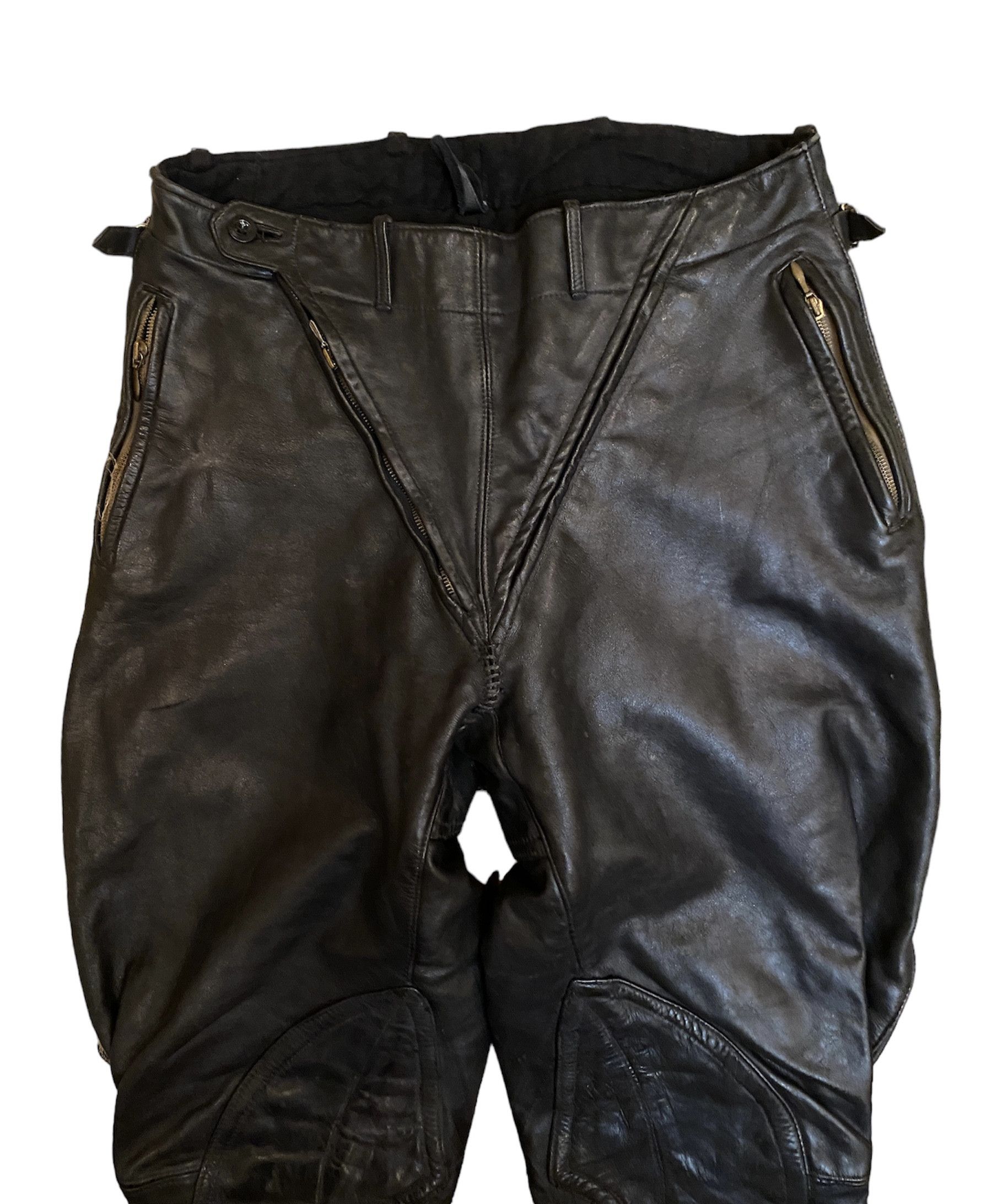 Vintage Rare 40s German WWII Era Horsehide Rider Leather Breeches Size US 31 - 2 Thumbnail
