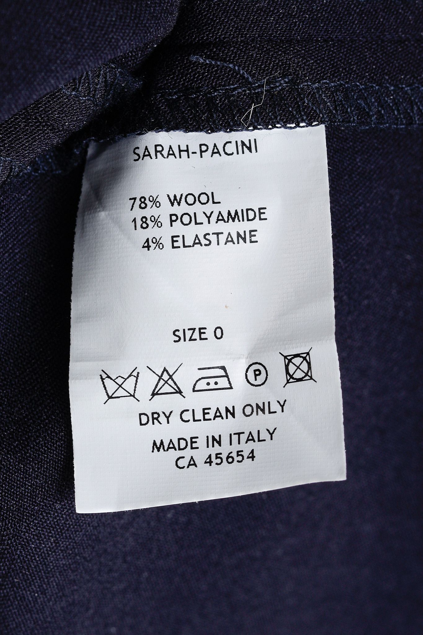 Sarah Pacini Sarah Pacini AW16 Navy Wool-Blend Long Asymmetrical Skirt Size 28" / US 6 / IT 42 - 8 Thumbnail