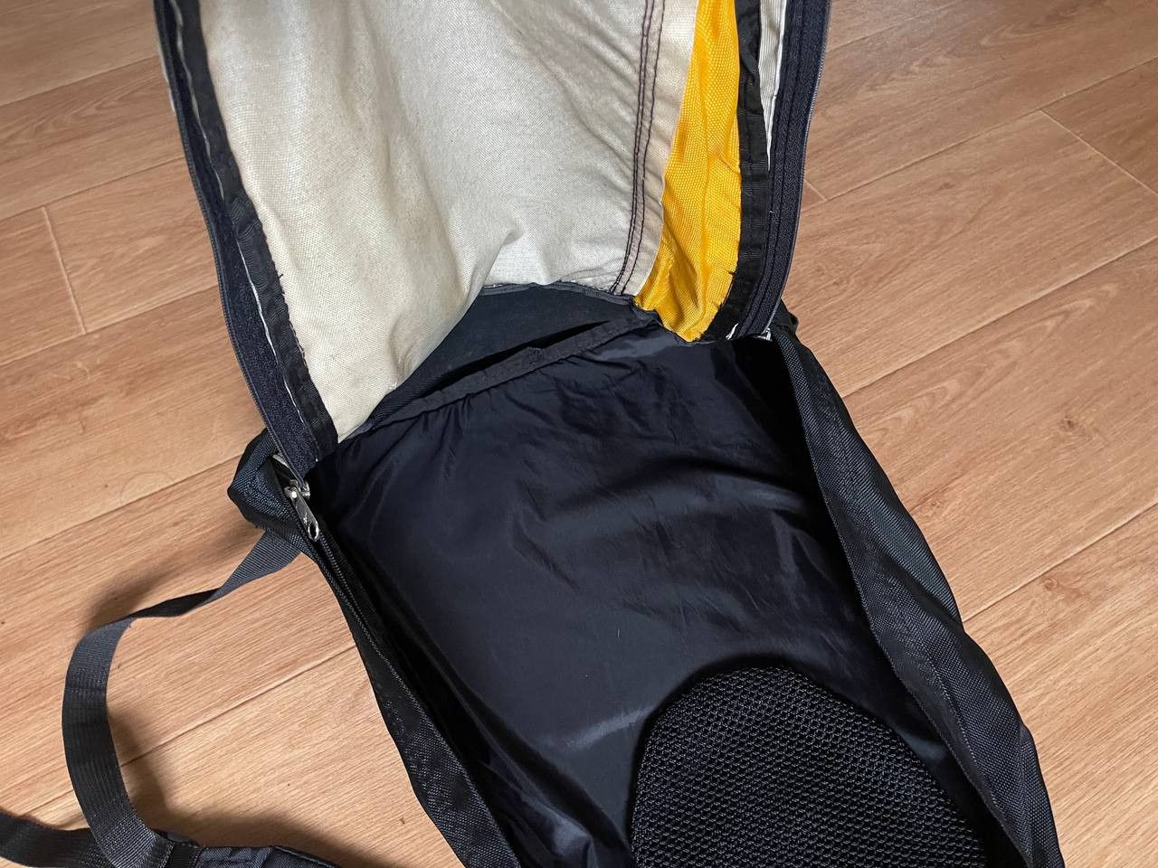 Eastpak 90s Made in USA Backpack Yellow Large Mesh Pocket