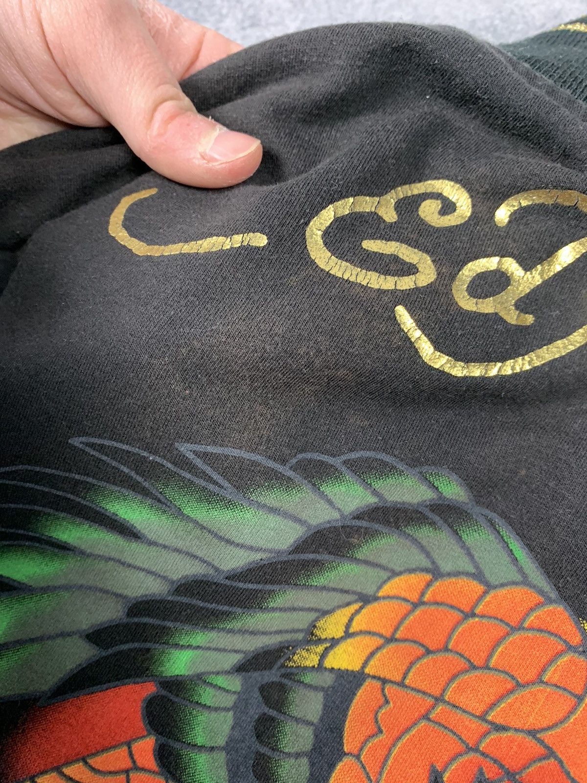 Ed Hardy Vintage Y2K Ed Hardy USA Zip Up Hoodie + Pants 90s Ladies Size XL / US 12-14 / IT 48-50 - 13 Thumbnail