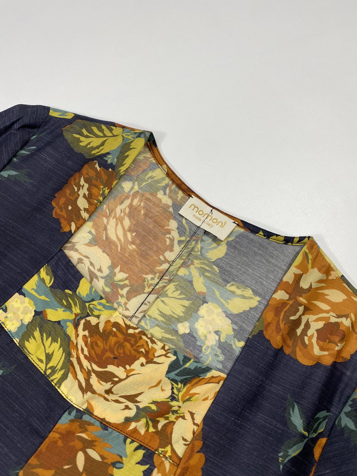 Other Momoni Italy Wool Silk Flowers Midi Dress With Pockets Size M / US 6-8 / IT 42-44 - 7 Thumbnail