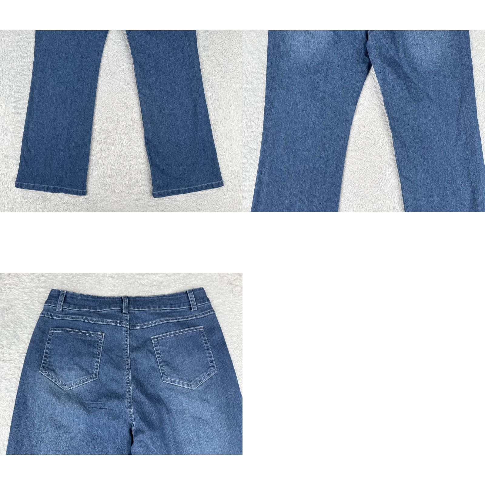 Vintage Denim Jeans Womens 9 28x27 Blue Flare Stretch Medium Wash High Rise Classic Size 30" / US 8 / IT 44 - 10 Thumbnail