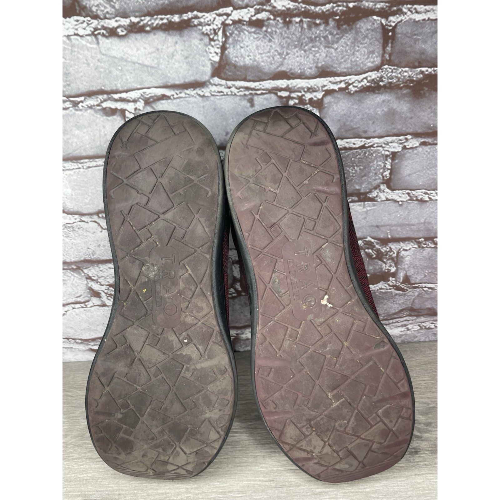 Allegri Alegria Traq Burgundy Black Fabric Lace Up Athletic Casual S Size US 11.5 / EU 44-45 - 6 Thumbnail