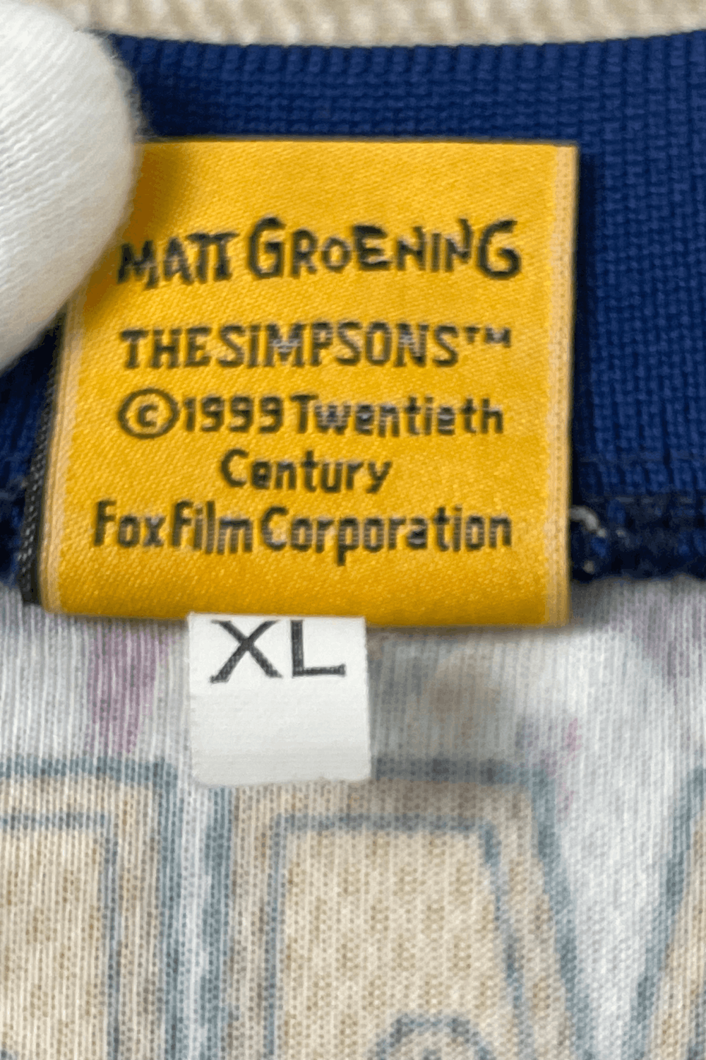 The Simpsons × Vintage 1999 Italian-Made Simpsons“HOMMER 00”England All-Over Jersey Size US L / EU 52-54 / 3 - 11 Thumbnail