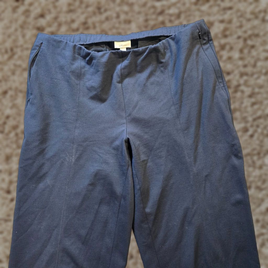 J. Jill J. Jill Pants Womens Large Blue Ponte Stretch Pull On Wide-Leg Casual Pockets Size 36" / US 14 / IT 50 - 1 Thumbnail