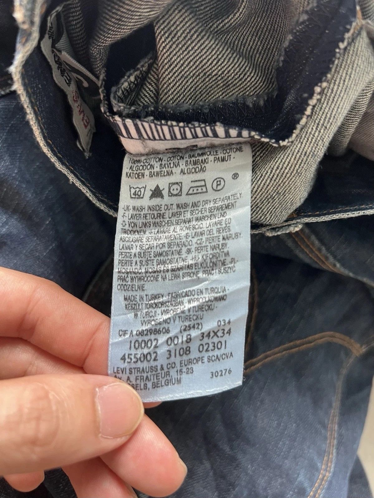 Levi's Levis Engineered Jeans Buckleback Tag W34 Actual 34x34.5