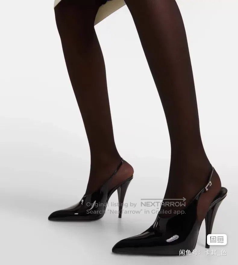 Saint Laurent Paris Saint Laurent Paris Crystal Rhinestone Patent Leather Poin Size US 7 / IT 37 - 2 Thumbnail