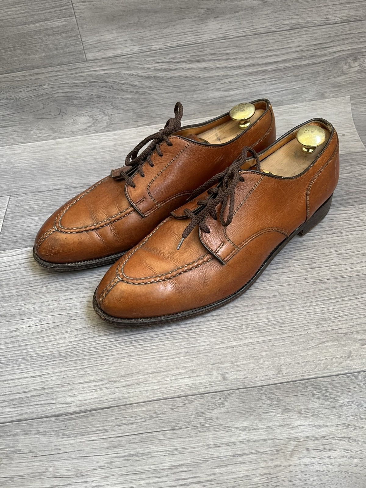 Alden Alden norvegian front blucher brown lace-up shoes us 12B/D Size US 12 / EU 45 - 1 Thumbnail