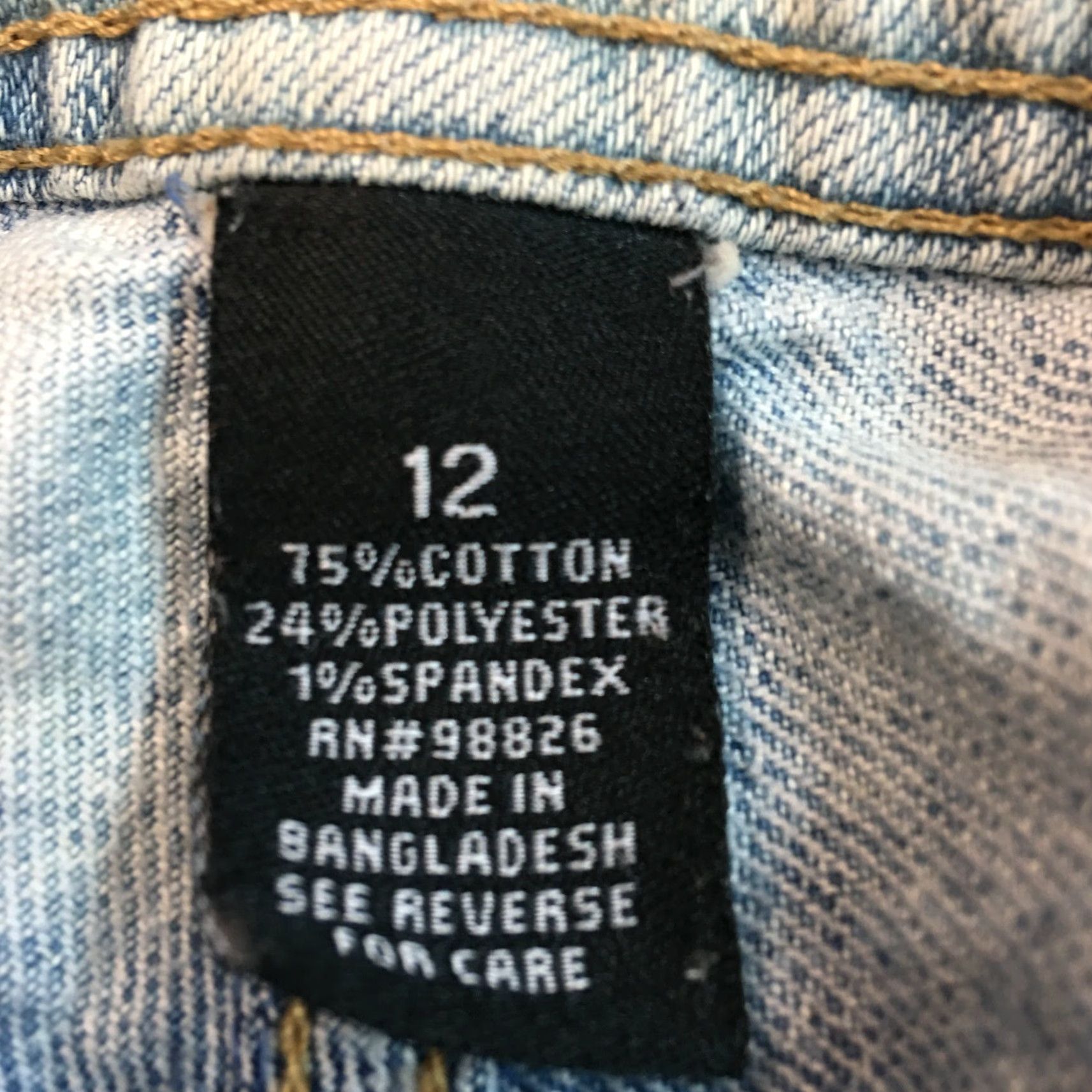 Denime VINTAGE Kikit Blue Denim Capri Jeans Size 12 Regular Straight Leg 90s Womens 34X22 Size 34" / US 12 / IT 48 - 7 Thumbnail