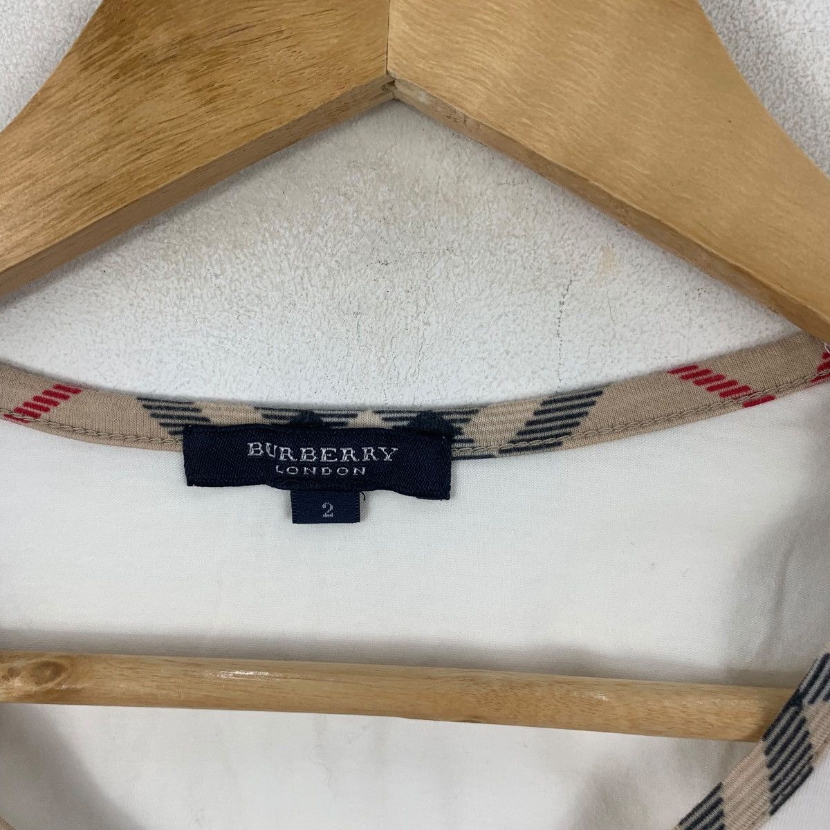 Burberry BURBERRY LONDON Nova Checks Twin Tipped Tee Shirt Top Size XXS / US 00 / IT 34 - 6 Thumbnail