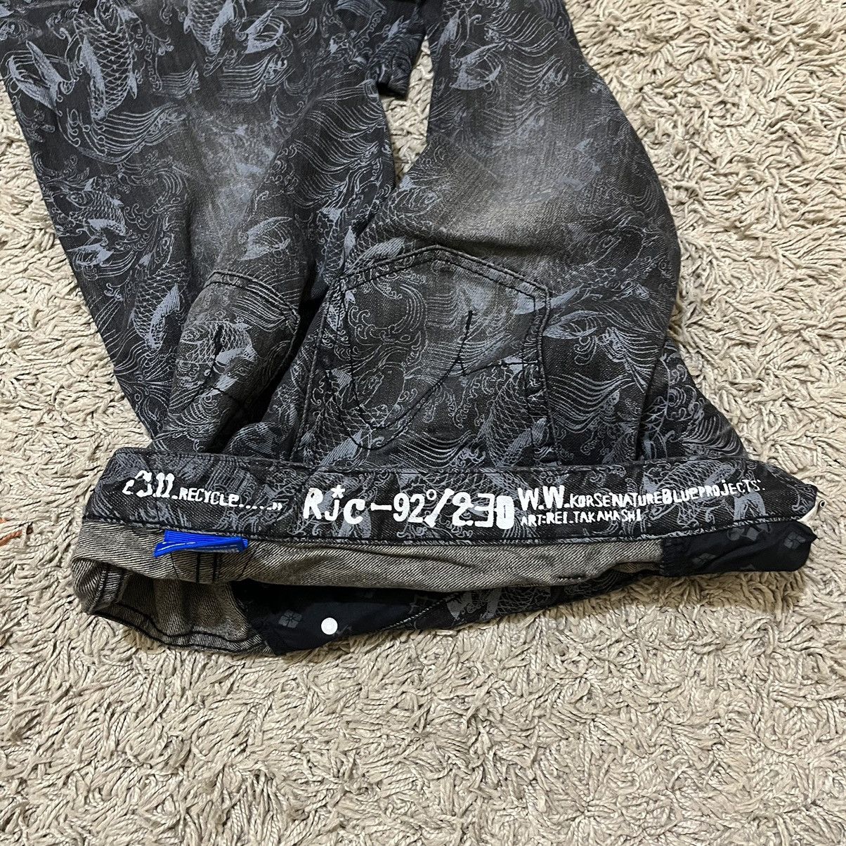 Japanese Brand Korse by Rei Takahashi Koi Fish Button Fly Denim Pants Size US 32 / EU 48 - 19 Thumbnail