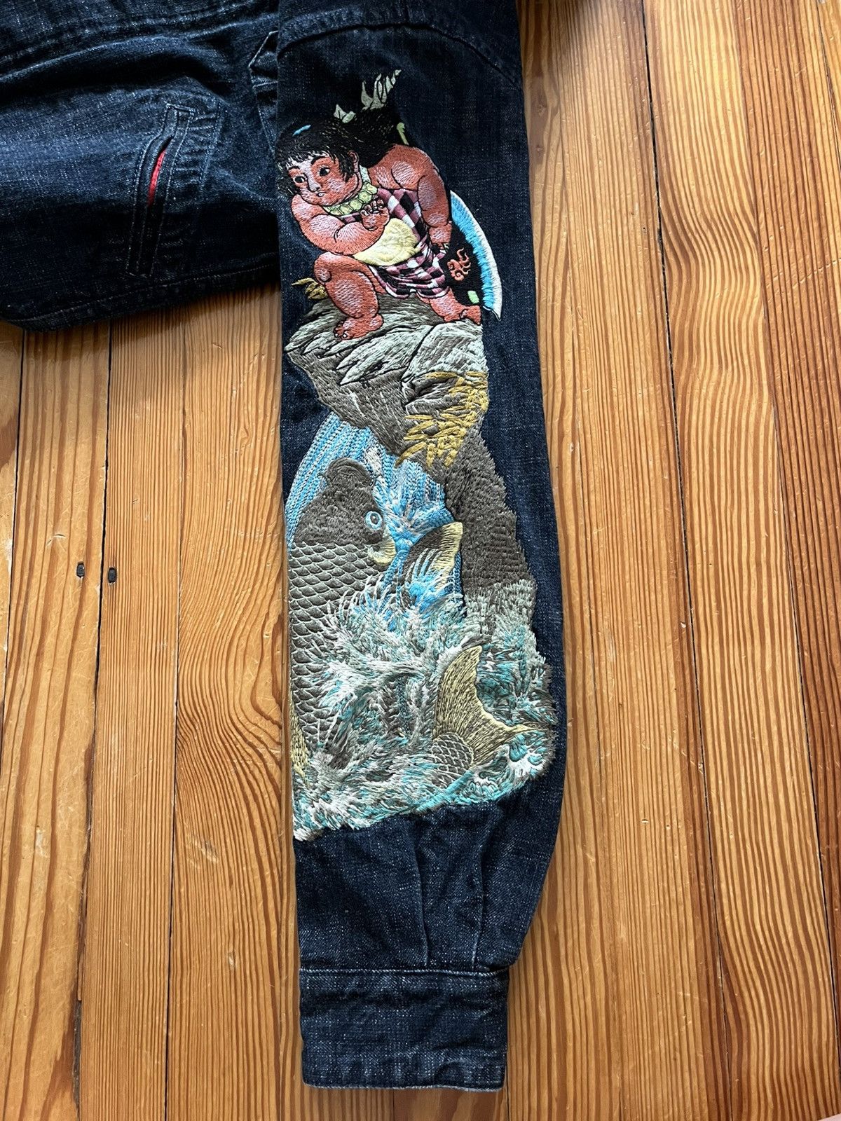 Evisu Vintage Evisu Yamane Embroidered Denim Jacket Selvedge Size US S / EU 44-46 / 1 - 5 Thumbnail
