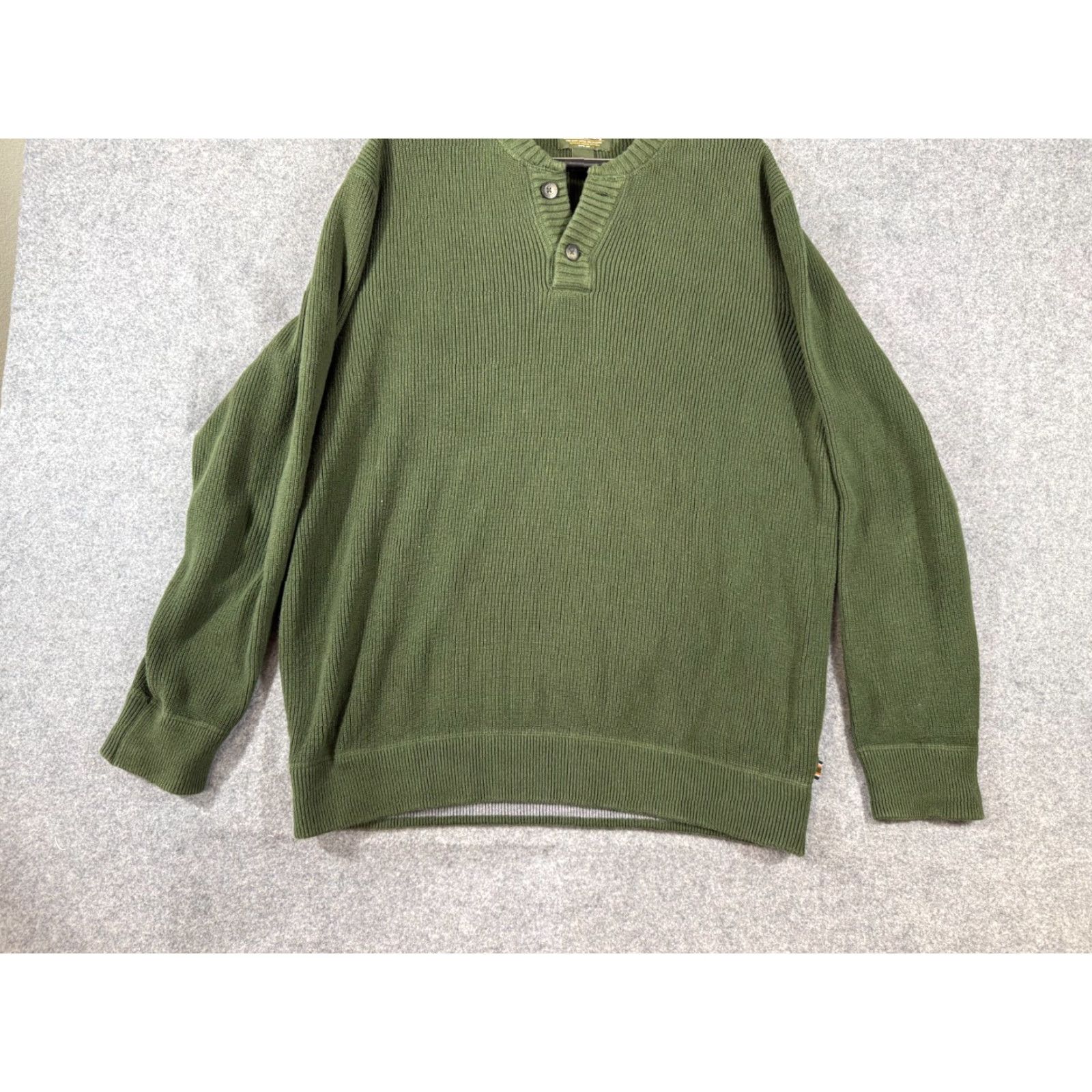 Eddie Bauer Eddie Bauer Sweater Mens XL Tall Green Henley Thermal Ribbed Knit Pullover Outdoor Winter Fall Spring Casual Size US XL / EU 56 / 4 - 4 Thumbnail
