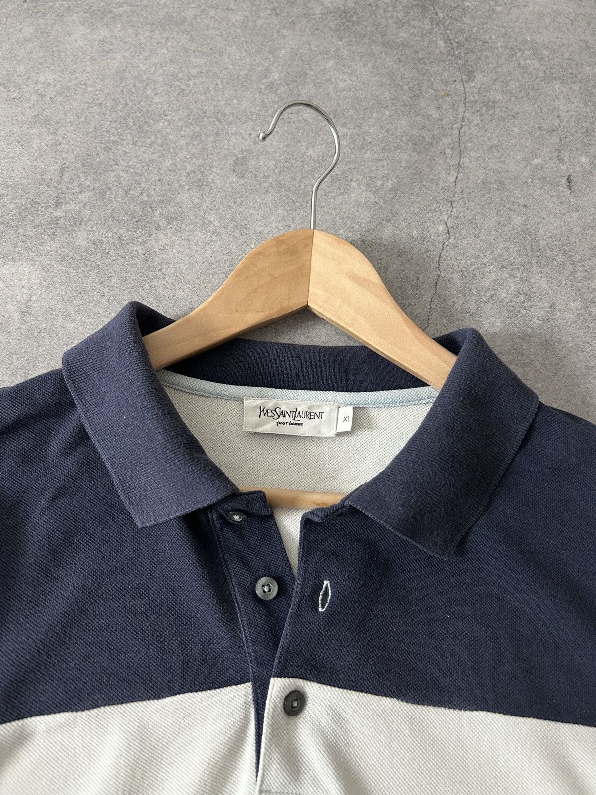 Yves Saint Laurent Yves Saint Laurent Luxury striped polos shirt mens Size US XL / EU 56 / 4 - 3 Thumbnail