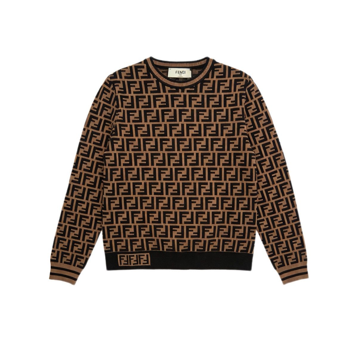 Fendi Fendi FF Pattern Long Sleeve Pullover Sweater K26WX Size US XS / EU 42 / 0 - 1 Thumbnail