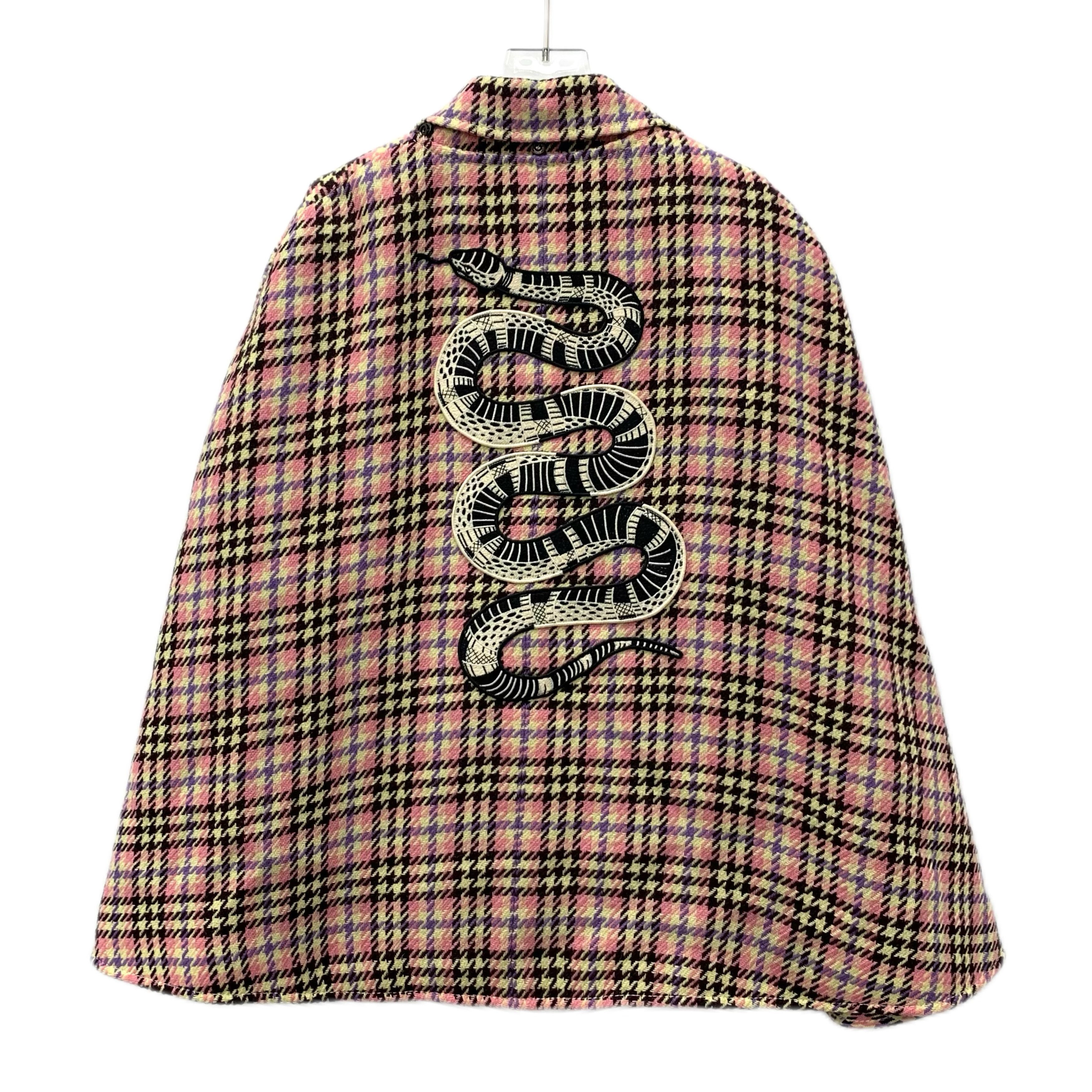 Gucci Brown Striped Collar Buttoned Cape Jacket (Size S)