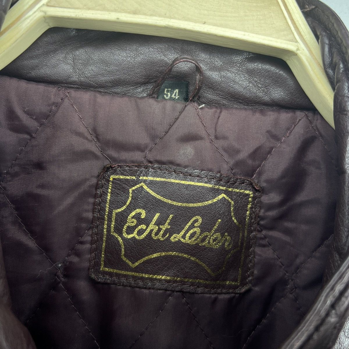 Leather × Vintage Vintage Cherry Leather Motor Biker Jacket Trucker Genuine Size US L / EU 52-54 / 3 - 6 Thumbnail