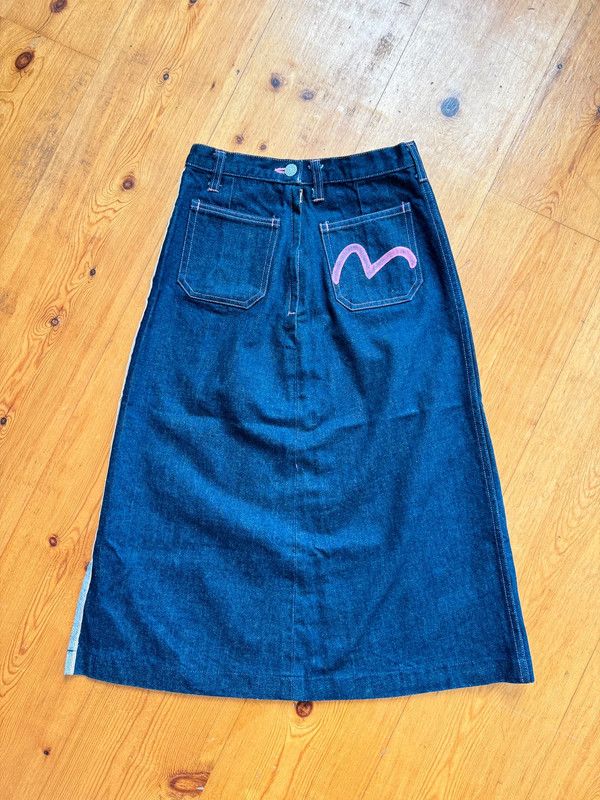 Evisu Jupe longue en jean peinte fendue Evisu Size 26" / US 2 / IT 38 - 3 Thumbnail
