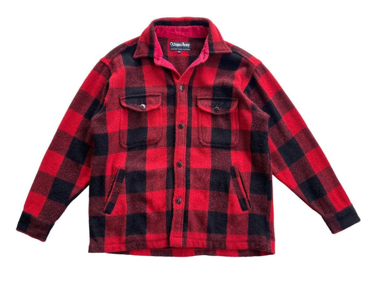 Vintage Octopus Army Wool Flannel Jacket