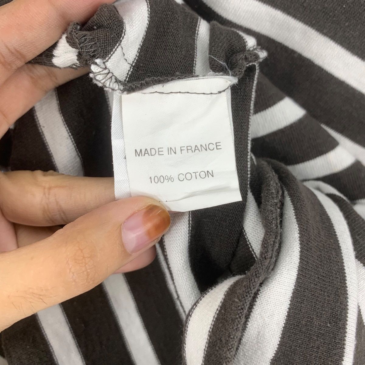 Other Vintage LE MINOR Made In France Baggy Striped Tee Shirt Top Size XL / US 12-14 / IT 48-50 - 6 Thumbnail