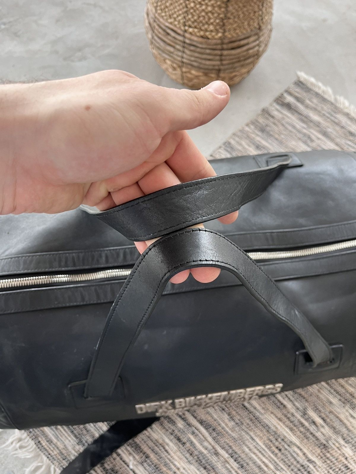 Dirk Bikkembergs Archive Dirk Bikkembergs FW 2007 Rare Leather Football Bag Size ONE SIZE - 15 Thumbnail