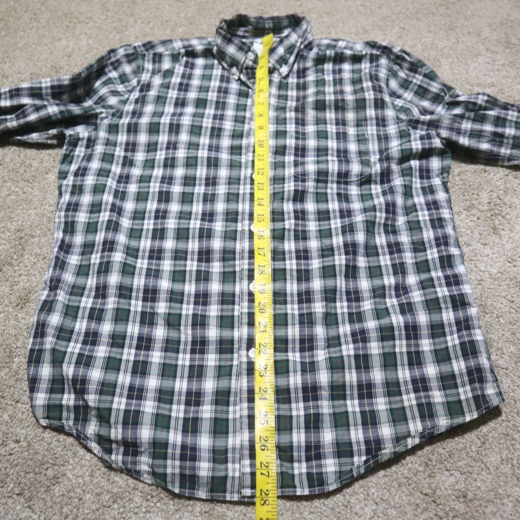 American Eagle Outfitters American Eagle Shirt Blue Green Check Plaid Pocket Button-Up Adult M Medium Men's Shirt Plaid 100% Cotton Casual Vintage No Logo 90s Theme? Size US M / EU 48-50 / 2 - 6 Thumbnail