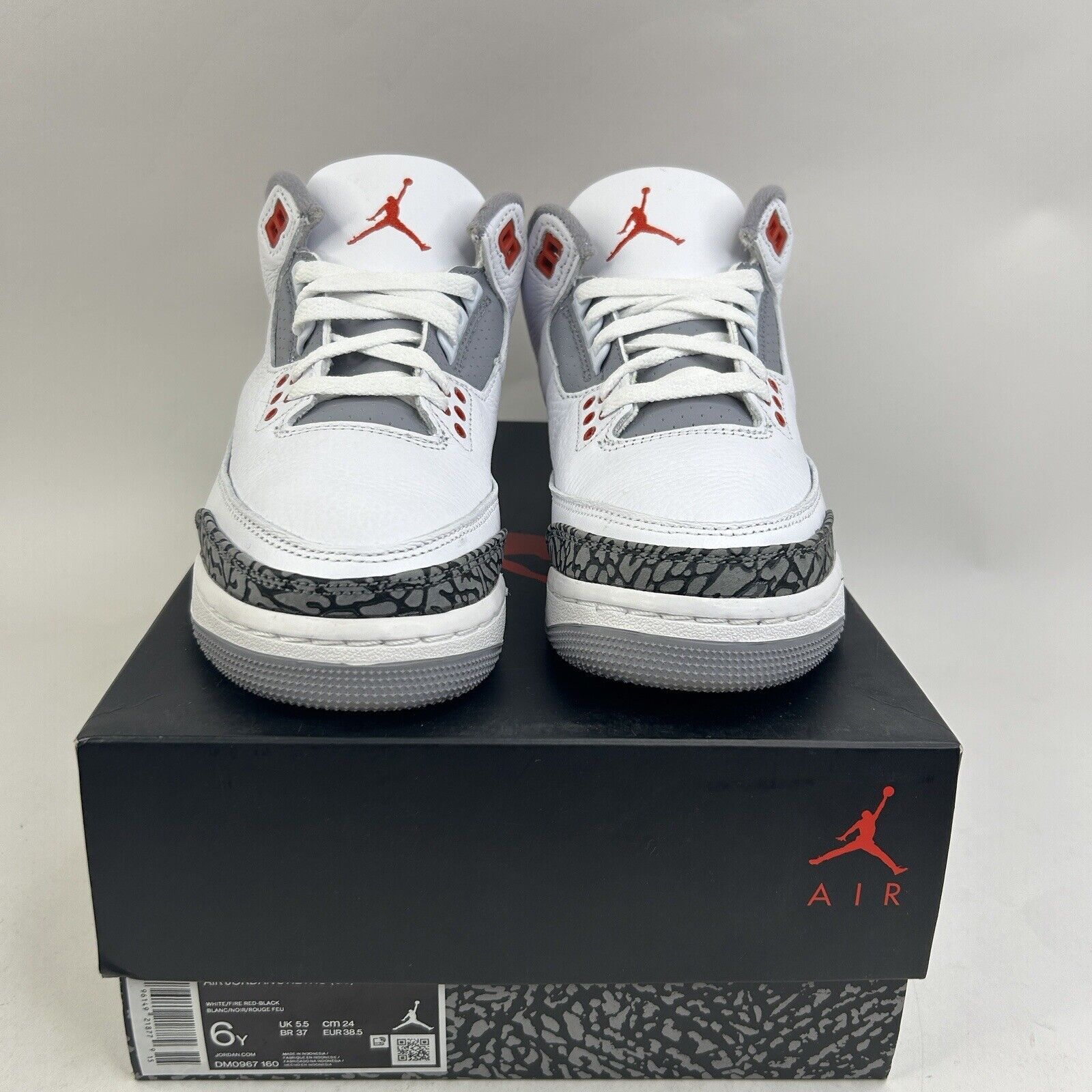 Nike Nike Air Jordan 3 Retro GS “Fire Red” 2024 Size US 7.5 / IT 37.5 - 2 Thumbnail