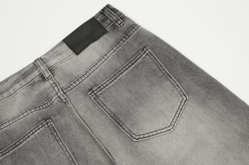 Jean American retro washed grey vibe ripped jeans for men Size US 32 / EU 48 - 5 Thumbnail