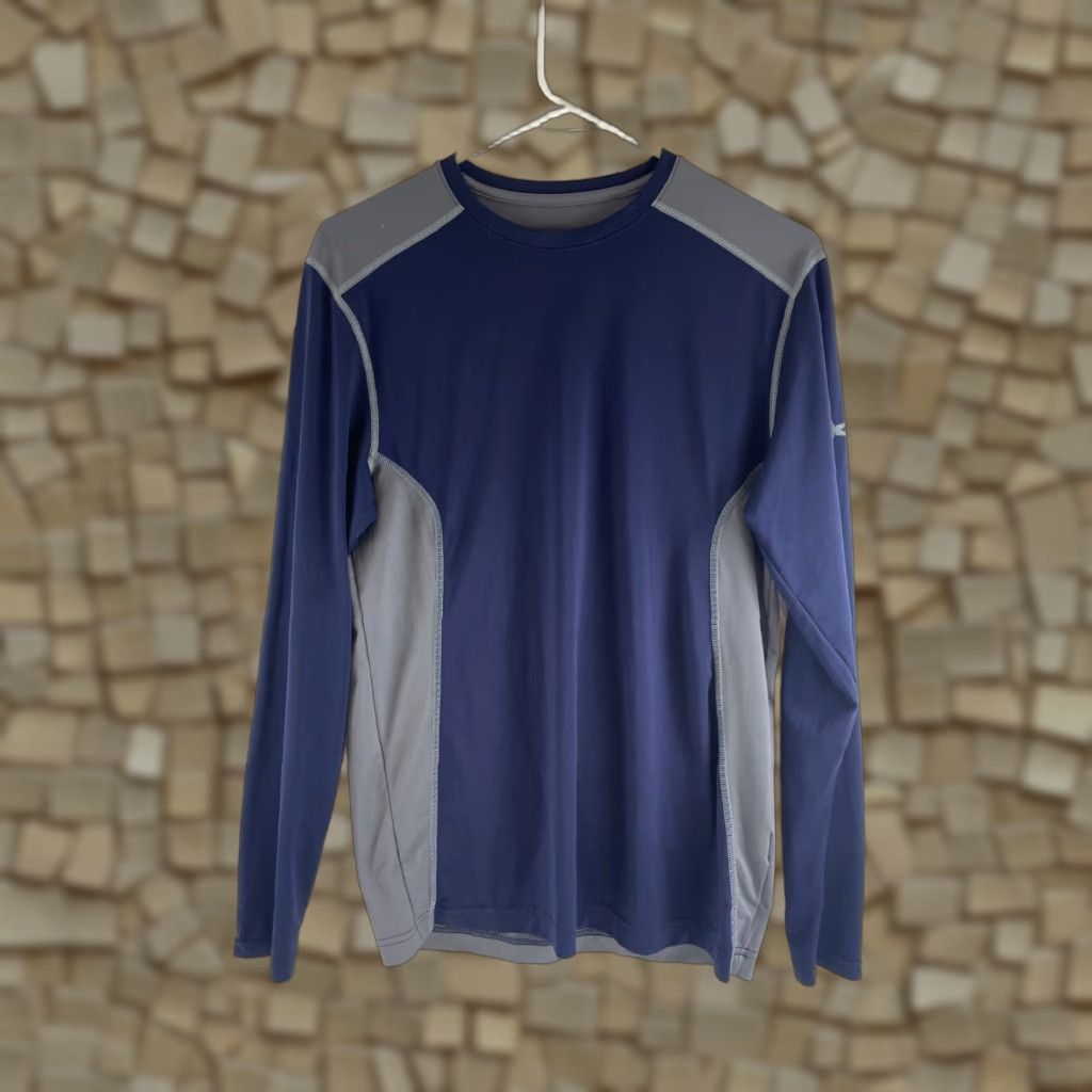 Under Armour Under Armour Workout Shirt Men's Small Blue Gray Fitted HeatGear Long Sleeve Crew Neck Pullover Size US S / EU 44-46 / 1 - 1 Thumbnail