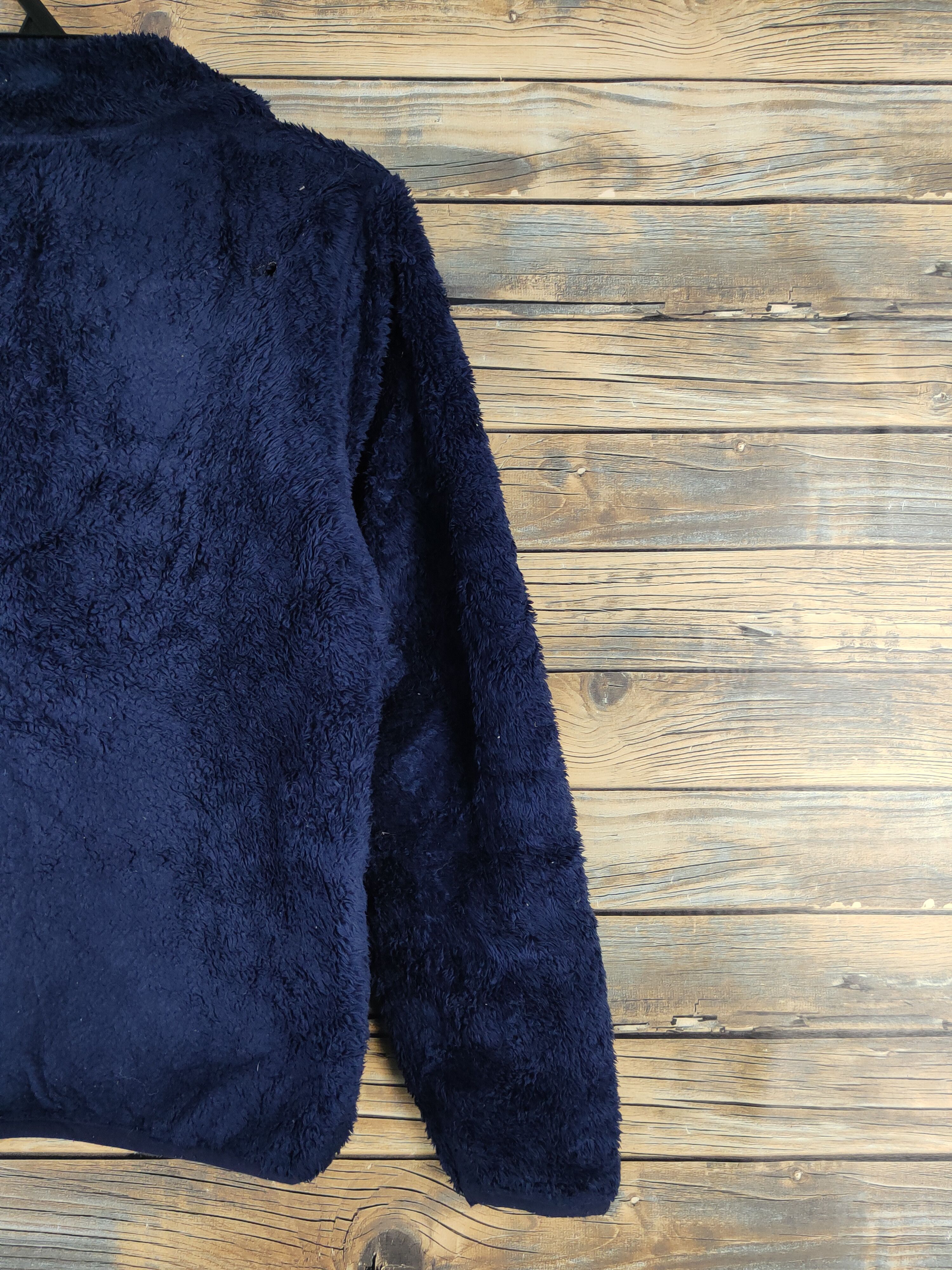 Japanese Brand Uniqlo Navy Fur Faux fleece Sweaters #W2056 Size US S / EU 44-46 / 1 - 10 Thumbnail