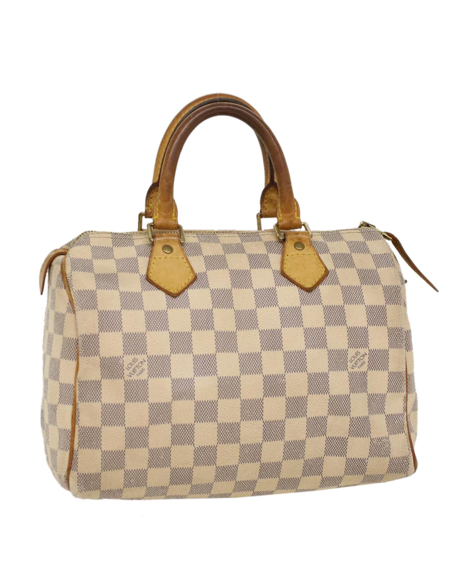 image of Authentic Louis Vuitton Damier Azur Speedy Handbag, Women's